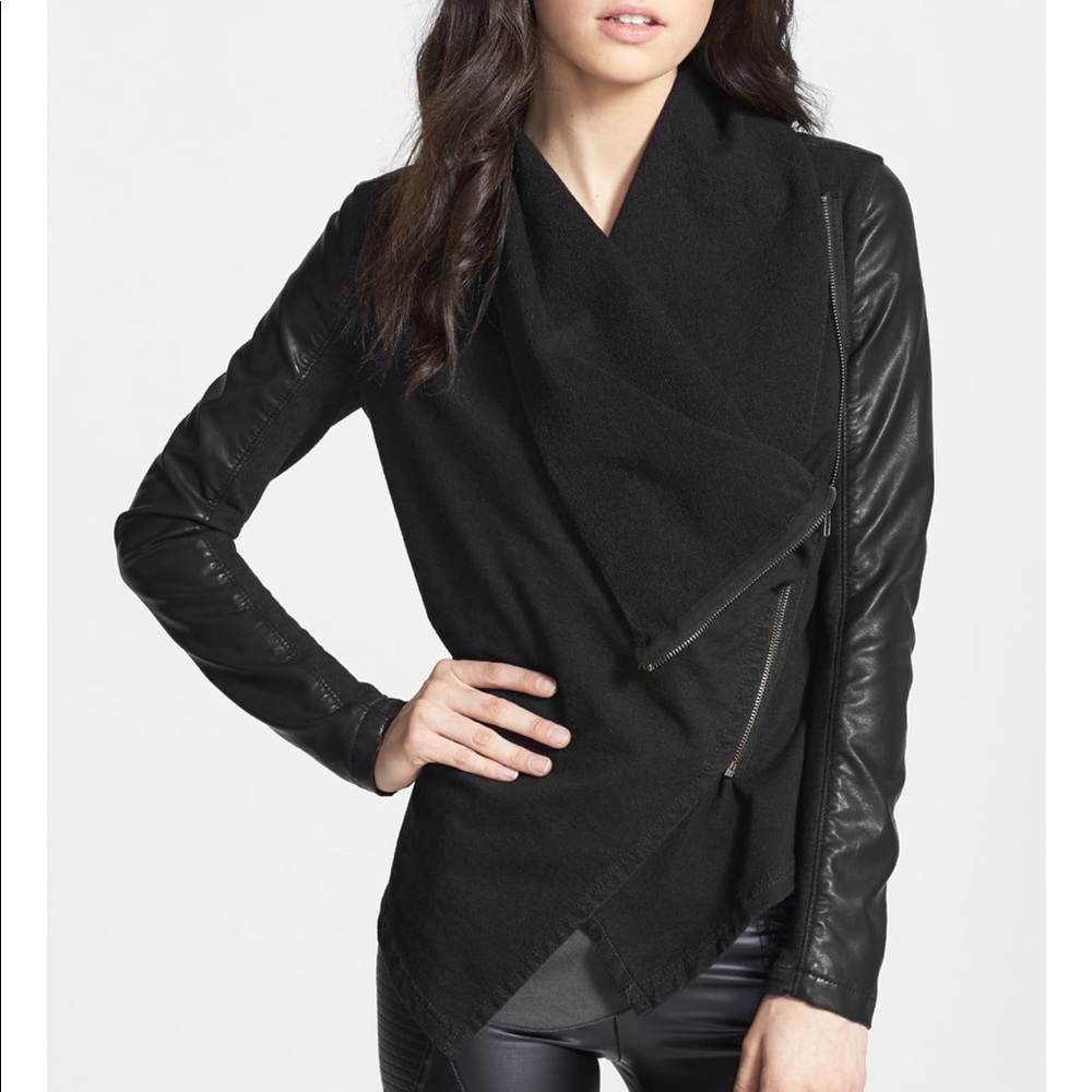 Blank NYC vegan leather private practice jacket